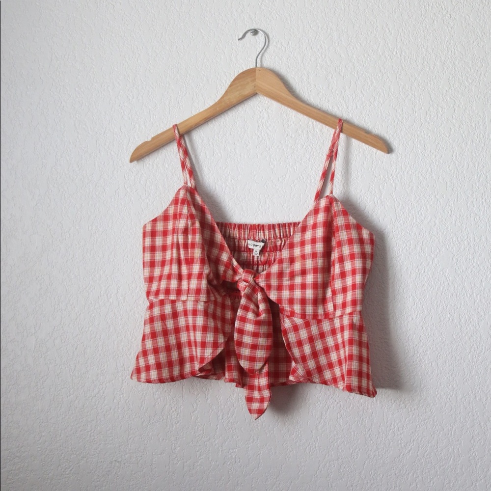 NWT Moon River Front Tie Crop Top Sz: M